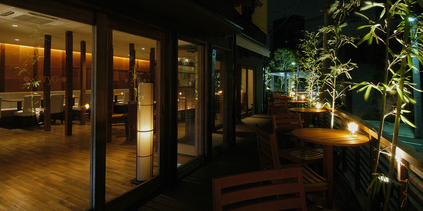 神楽坂 茶寮 夜